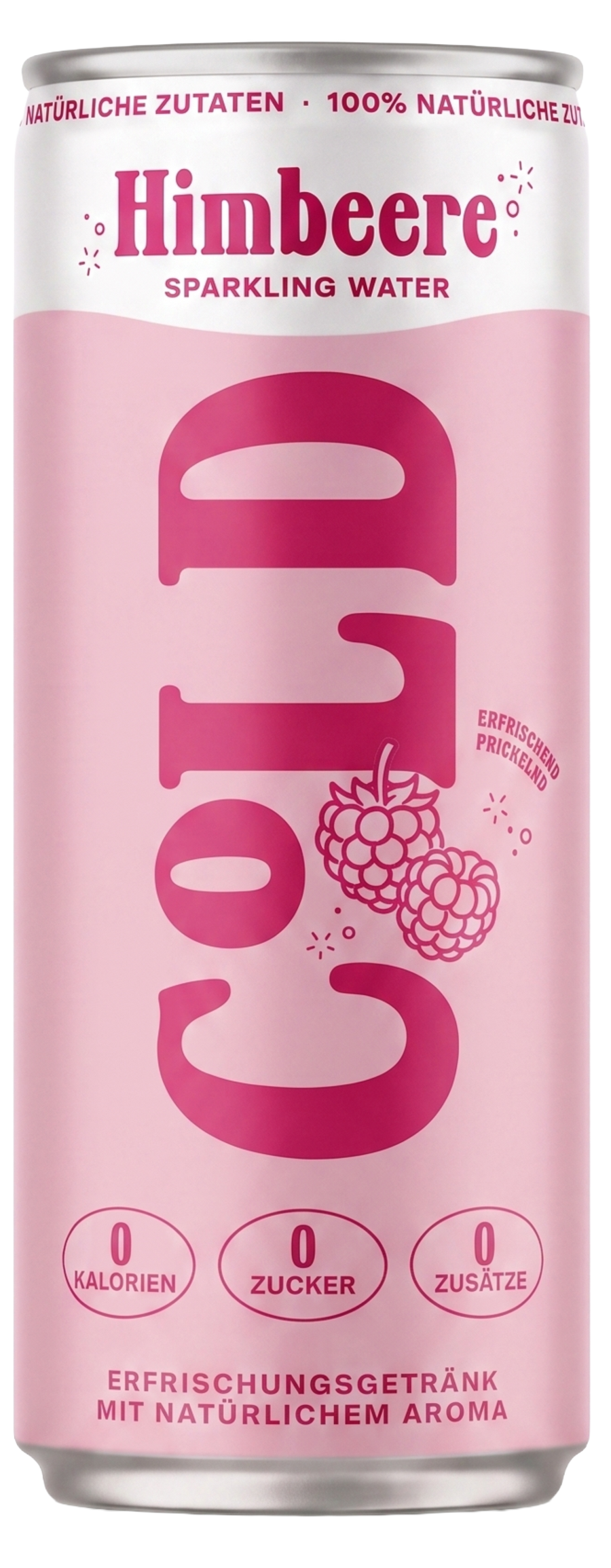 C°LD Himbeere Sparkling Water Dose 330ml – aromatisiertes Sprudelwasser, 0 Zucker & 0 Kalorien