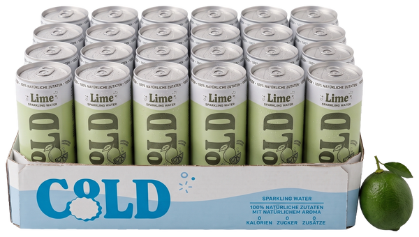 C°LD Lime Sparkling Water, Tray mit 24 Dosen
